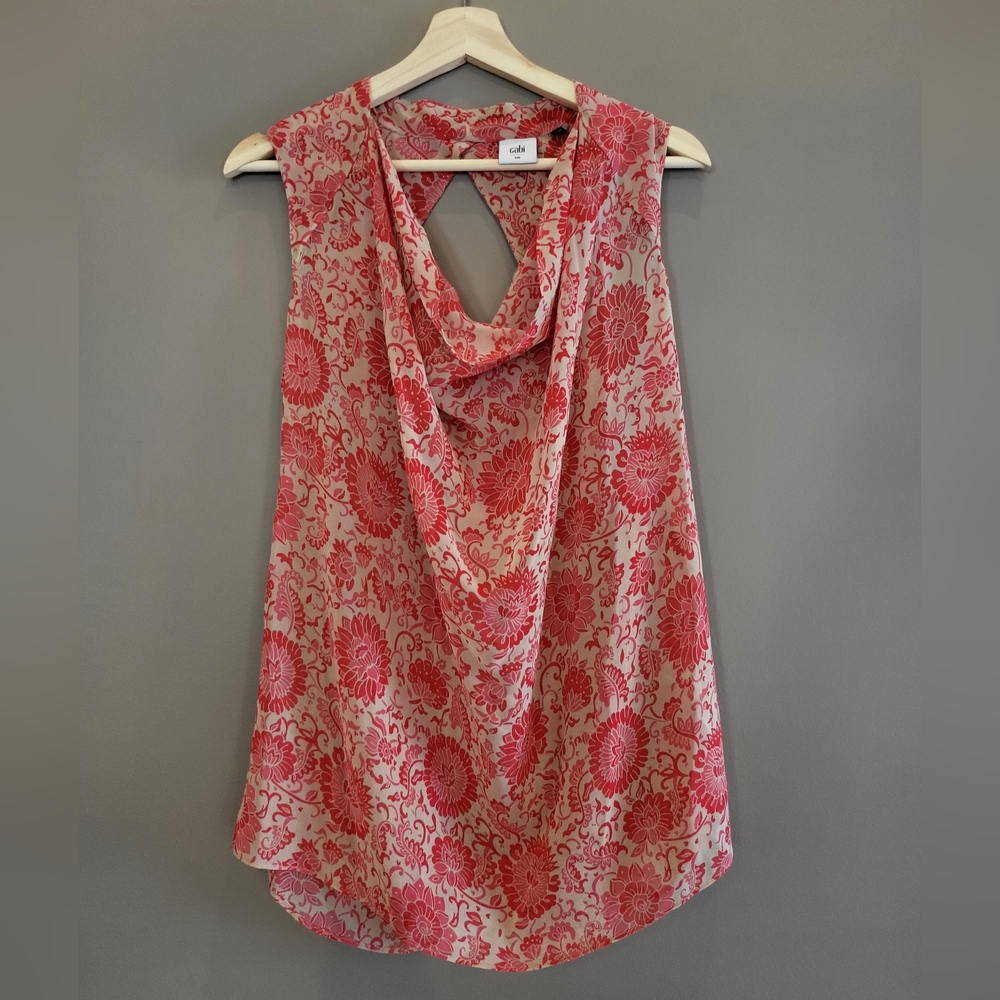 Cabi Cowl Neck Blouse, Small, Pink